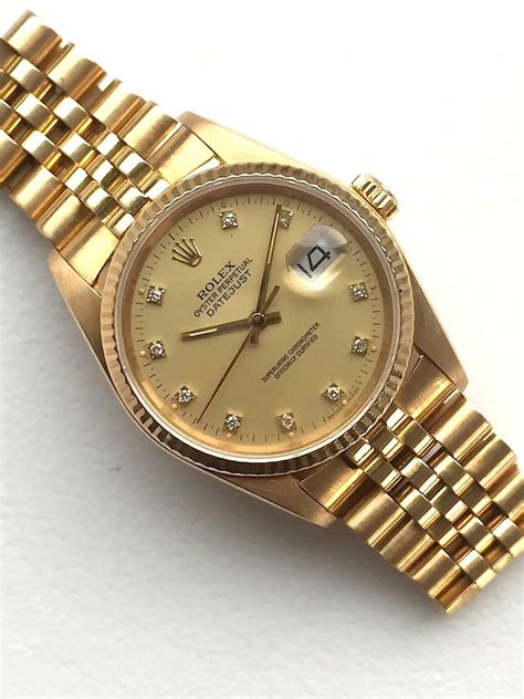 18k yellow gold rolex oyster perpetual datejust|18k gold Rolex watch prices.